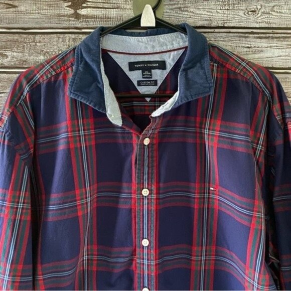 Tommy Hilfiger‎ Men's Plaid Long-Sleeved Button-Down Shirt Size XXL - Picture 3 of 9